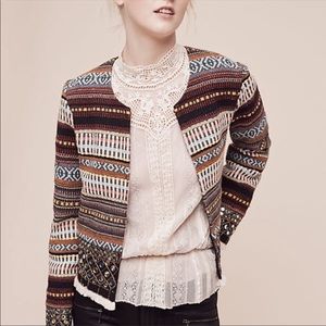 Anthropologie Embroidered Nell Tapestry Jacket S